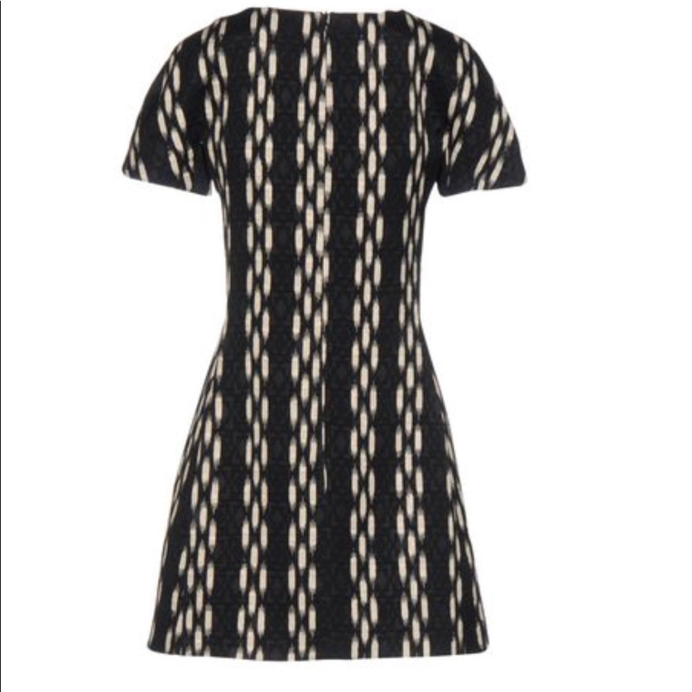 Eggs black and white dress